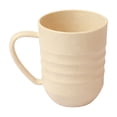 thumbnail image 1 of Coffee Mug, Plastic Coffee Cup with Handle, Modern Ribbed Design Tea Cup for Latte, Cocoa, Coffee Beige, 1 of 6