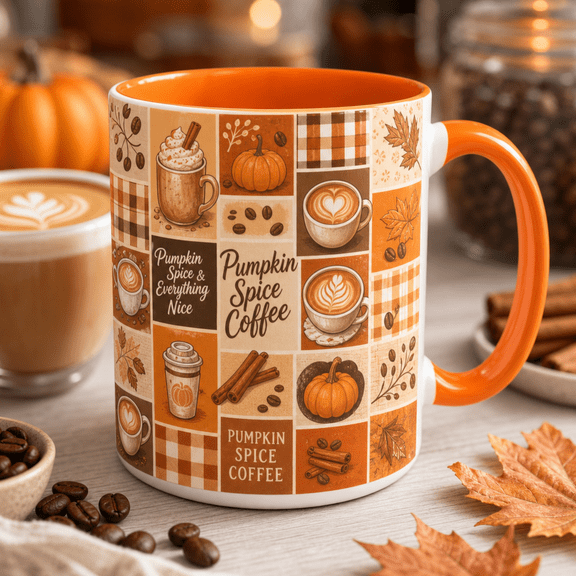 Coffee Mug Pumpkin Spice Coffee Ceramic for Autumn Coffee Breaks for Coffee Lovers