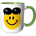Coffee Mug, Size 11oz smiling face with sunglasses on top of head