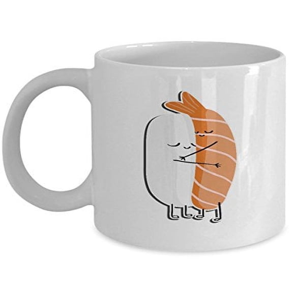 Sushi 11 oz Coffee Mug - Japanese Food Gift White Ceramic