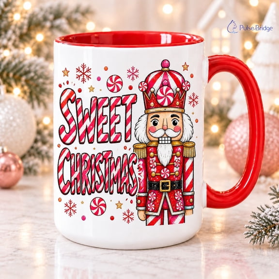 Coffee Mug Sweet Christmas Peppermint Nutcracker Holiday Drinkware Gift