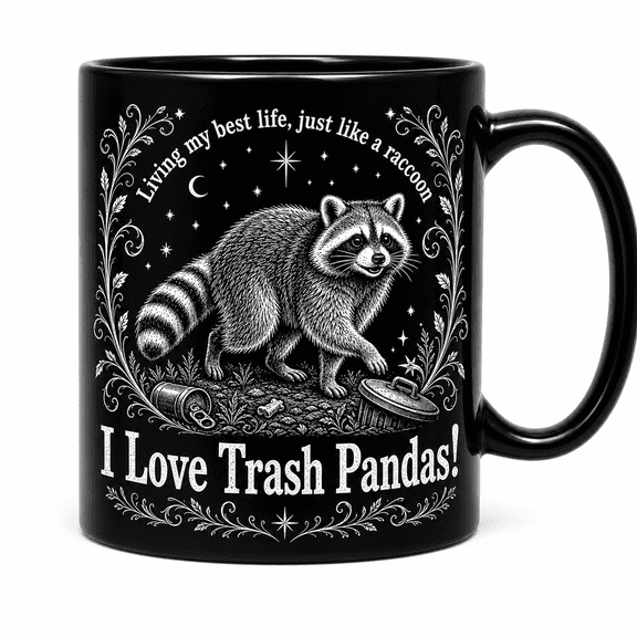 Coffee Mug Trash Panda Humor Ceramic Cup Morning Coffee Animal Lover Gift