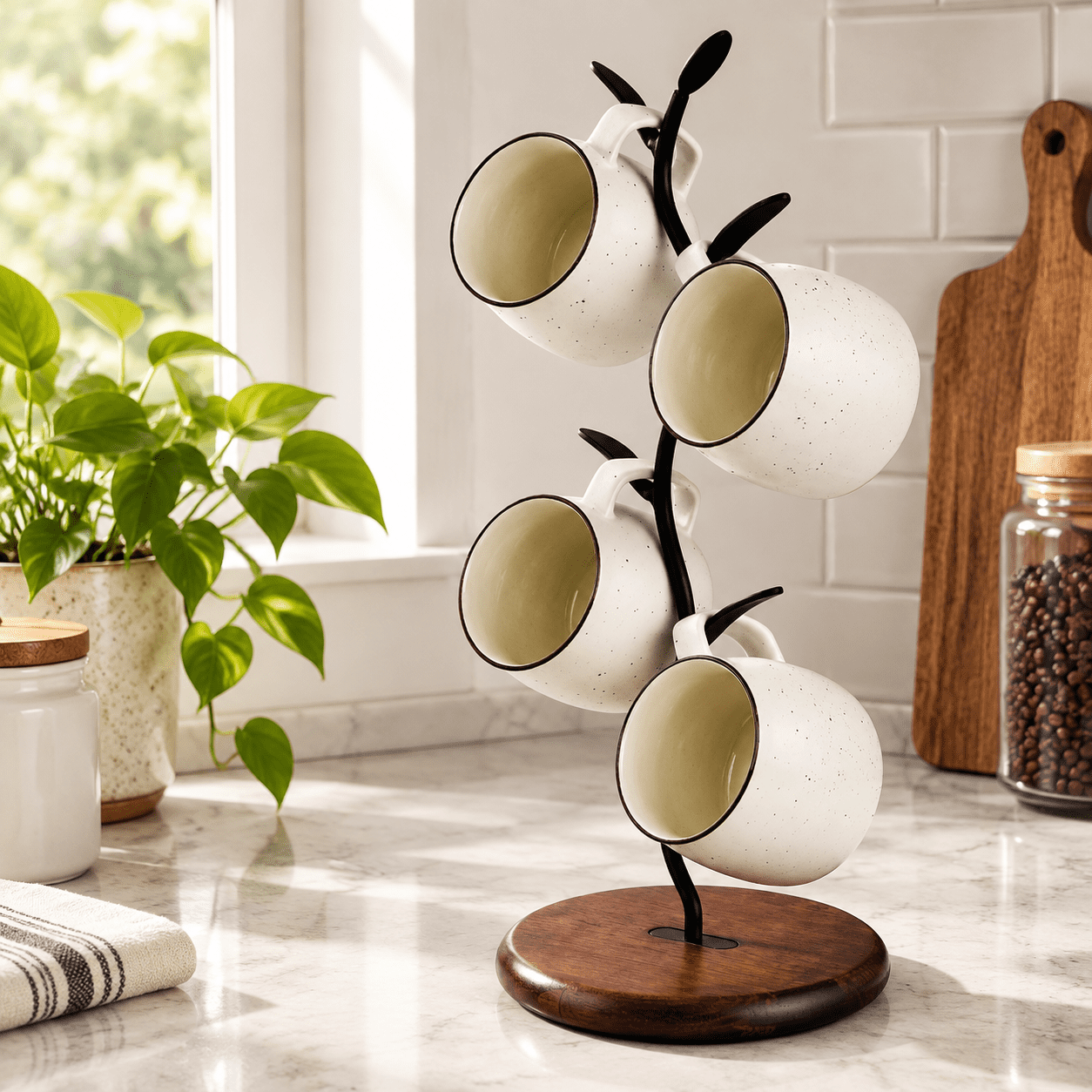Mug Tree Rack Coffee Mug Tree Holder For Countertop Cups Storrack Mugs Stand Bar ...