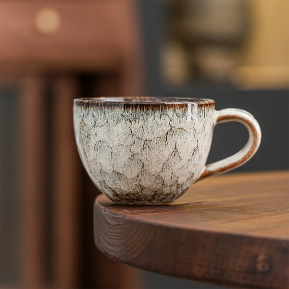 Coffee Mug, Vintage Ceramic Latte Mug, Large Breakfast Mug For Milk, Coffee, Tea, Durable Porcelain Cup For Daily Use, Office, Home Kitchen, Hot Beverage, Latte, Cappuccino, Morning Coffee Enjoyment