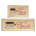 thumbnail image 1 of Coffee Mug Vintage Design Style Kitchen Mat Non Skid Non-Slip, Absorbent Mats Set Of 2 for Sink Waterproof Runner Rug for Laundry Room,kitchen Rugs and Mats 17.7x24+17.7x48inch, 1 of 7
