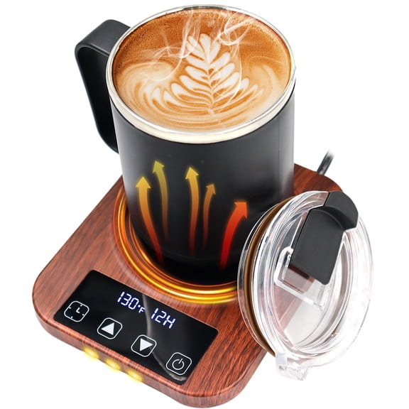 Coffee Mug Warmer - Candle Warmer, 9 Temp Coffee Warmer for Desk Auto Shut Off, 1-12H Timer Smart Electric Beverage Warmer, Candle Warmer Plate Candle Melter, Heated Coffee Mug, Charging Coaster Y101