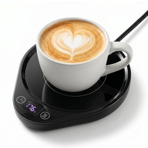 Coffee Mug Warmer, Cup Warmer for Desk with 3 Temperature Settings, 2-12H Timer & Auto Shut Off,  Digital Display for Beverage, Tea, Milk, Home Office Use