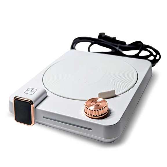 Coffee Mug Warmer for Desk, 40W Electric Cup Warmer with Digital Display, 9 Temp Settings, 112H Timer & Auto On/Off, LED Display Candle & Beverage Warmer Plate.