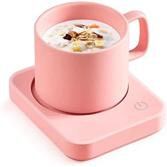 Coffee Mug Warmer for Desk with Auto Shut Off & 3-Temp Settings, Coffee Cup Warmer Galentines Day Gift Home Office Accessory, Perfect for Coffee, Tea, Milk (No Mug)