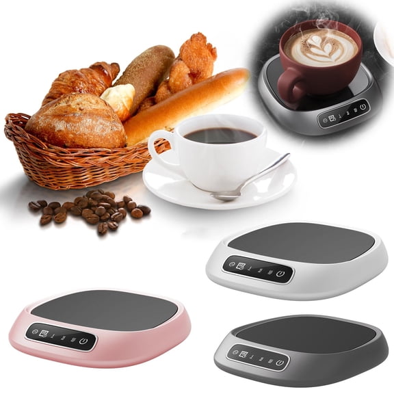 Coffee Mug Warmer for Desk with Auto Shut Off, 3 Temperature Settings, 1-8H Timer, Fast , Smart Beverage Warmer with Large Panel, Compatible with Various Cups