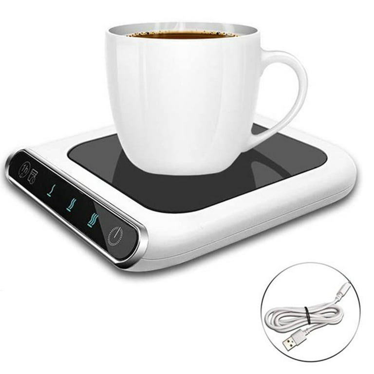KKSEVENS Coffee Mug Warmer, 70W Coffee Cup Warmer with 3-Temps Settings130 170AF, Auto Shut Off and Timing Function,USB Coffee Warmer with Phone Charger Desk
