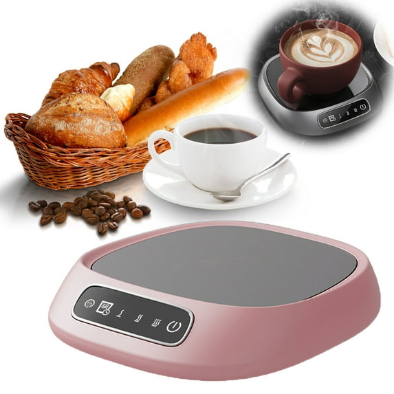 Coffee Mug Warmer, Electric Smart Beverage Cup Warmer with Timer & Auto Shut Off, Cordless Coffee Warmer, USB Rechargeable, Electric Ceramic Drinks Cup Warmers, 3 Temperature Settings for Office