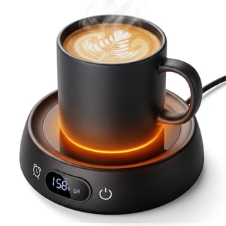 MQHOOB Electric Coffee Mug Warmer for Desk, 35W Portable Cup Heater with 4 Temp Levels & 1-12H Timer, Smart Cup Warmer Gifts Accessories for Women Men Milk, Tea, Candle