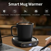Coffee Mug Warmer & Mug Set for Desk, Electric Coffee Cup Warmer with Auto Shut Off, 3 Temperature Setting  Cup Warmer for Heating Coffee, Milk, Beverage, Candle Jar (Black), 12oz