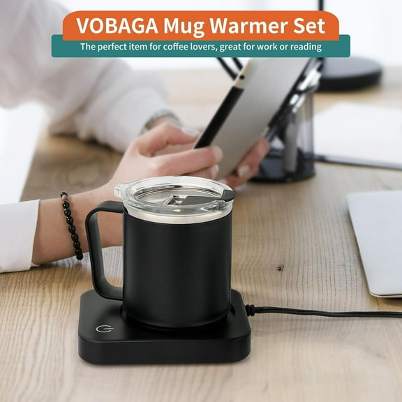 Coffee Mug Warmer Set with Auto Shut Off, 15 oz Stainless Steel Mug, 3 Temperature Settings