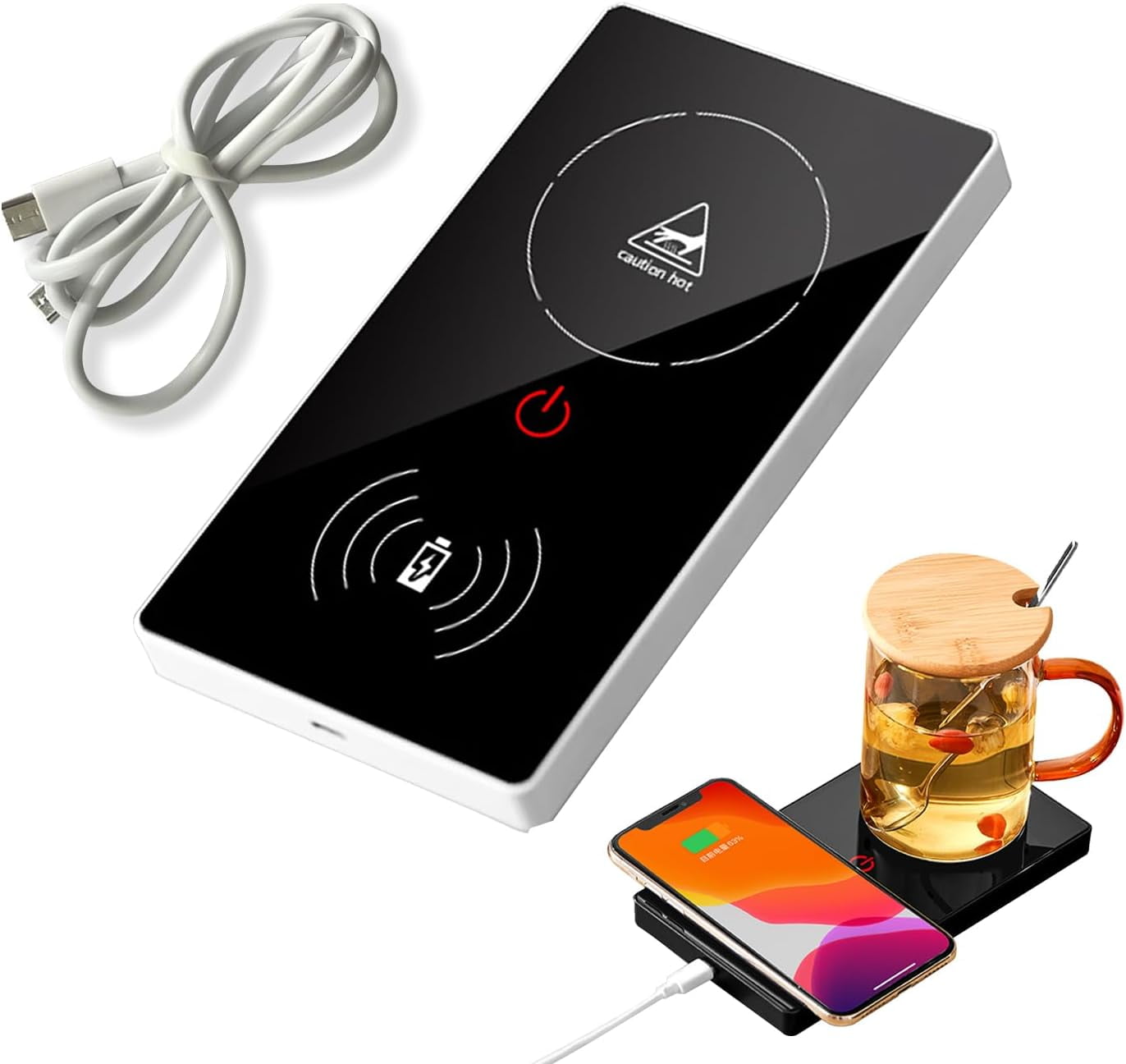 Coffee Mug Warmer Smart Cup Warmer for Office Desk, Multifunction Electric Beverage Warmer Plate