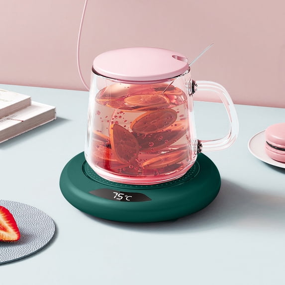 Coffee Mug Warmer Smart Heating Coaster, Plastic Construction, Constant Temp Beverage Heater For Desk, Office Supply