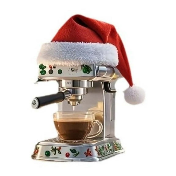 Coffee Mug With Santa Hat Christmas Ornament Hanging Decoration For Tree Holiday Party Festive Decor