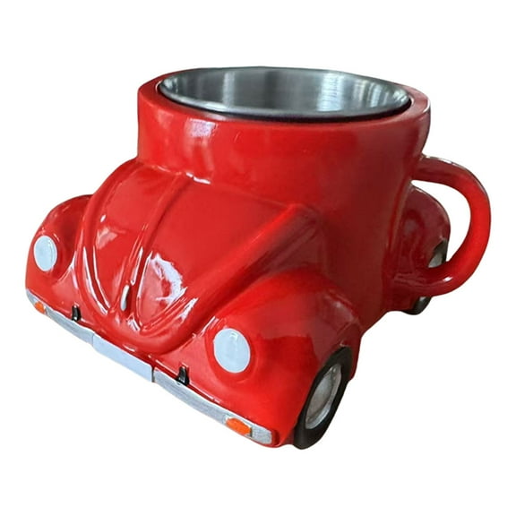 Yucurem Coffee Cup Tea Cup Car Shaped Coffee Mug Creative Coffee Cup Novelty Drinkware For Men (Red)