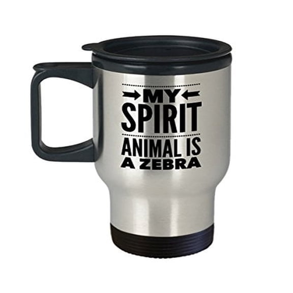 Zebra Coffee Mug - 14oz Stainless Steel Travel Cup - Fun Zoo Animal Gift