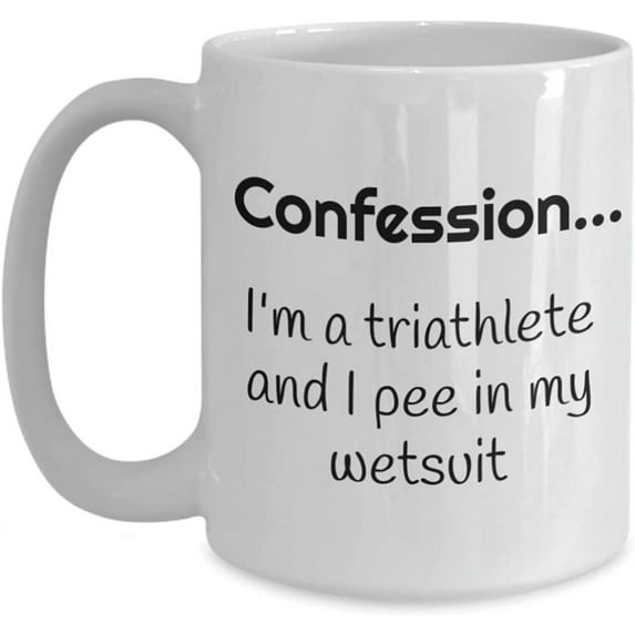 Coffee Mug for Triathlete, Triathlothlete Coach Gifts, Swim Bike Ruthletic Coaching Gifts, Funny Triathlon Birthday Present