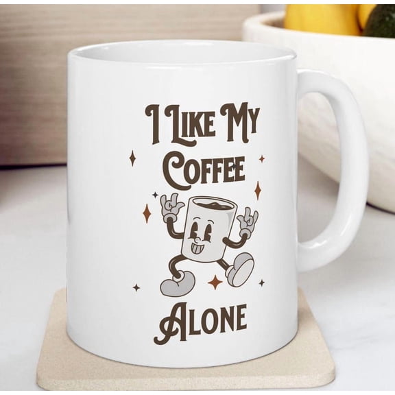 Coffee Mug, perS1onalized, funny custom drinkware, java lover gift, introvert drinking cup