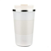Coffee Mug to Go Stainless Steel Thermos – Thermal Mug Double Wall Insulated – Coffee Cup with Leak-proof Lid, Reusable,White