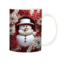 Coffee Mug under $5! Xqxayjr Christmas Ceramic Coffee Mug, Santa Claus and Snowman Themed Cup, Holiday Gift Set for Christmas Celebration