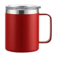 thumbnail image 1 of Coffee Mug with Handle,14oz Insulated Stainless Steel Coffee Travel Mug,Double Wall Vacuum Reusable Coffee Cup with Lid(Red), 1 of 4