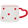 thumbnail image 1 of Coffee Mug with Handle Ceramic Coffee Cup Latte Cappuccino Ceramic Mug with Heart Pattern, 1 of 5