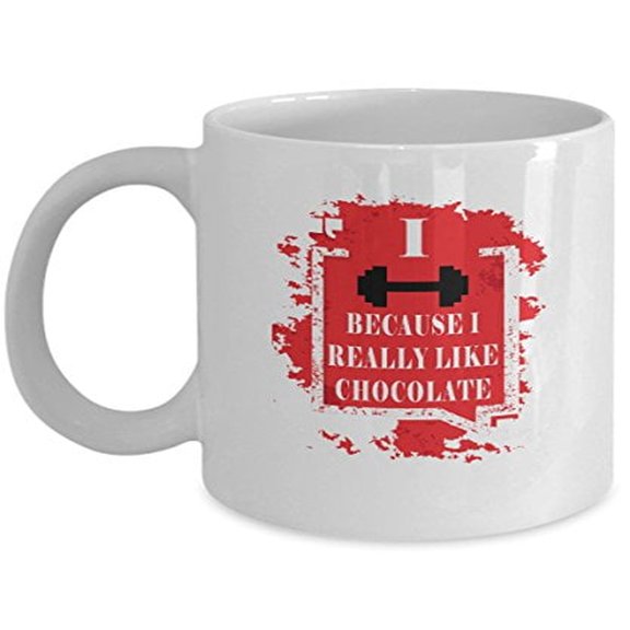 Chocolate 11 oz Coffee Mug - Because Snacks for Gifts White Ceramic