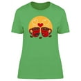 thumbnail image 1 of Coffee Mugs Couple In Love T-Shirt Women -Image by Shutterstock, Female Medium, 1 of 2