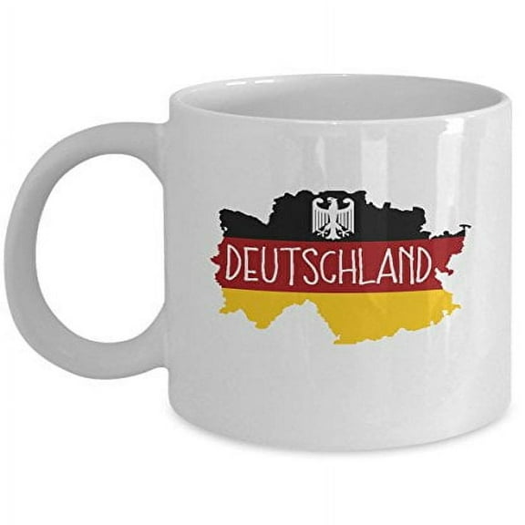 Germany 11 oz Coffee Mug - Deutschland White Ceramic Gift