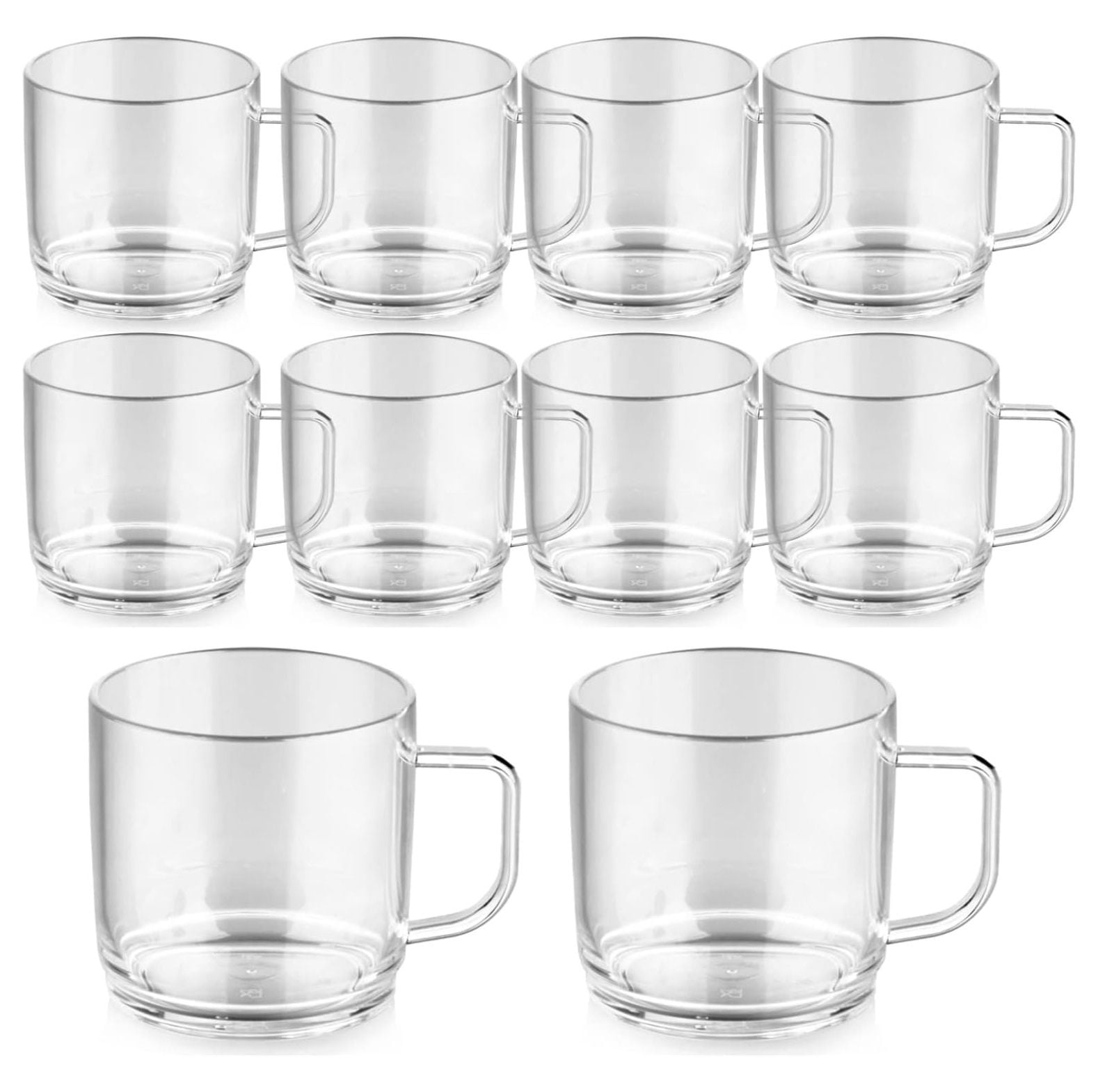 Zerodeko 2-Pack Clear Pumpkin Shaped Glass Coffee Mugs With Handle - 350ml Latte Or Tea Cups