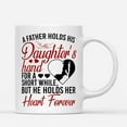 thumbnail image 1 of Coffee Mugs He Holds Her Heart Forever Father's Day Gifts for Daughter and Father Coffee Lovers 11oz 15oz White Mug Christmas Gift, 1 of 7