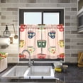 thumbnail image 1 of Coffee Mugs Kitchen Curtains Half Tier Curtain 2 Rod Pockets Bathroom Bedroom Cupborad Living Room 27"x24", 1 of 8