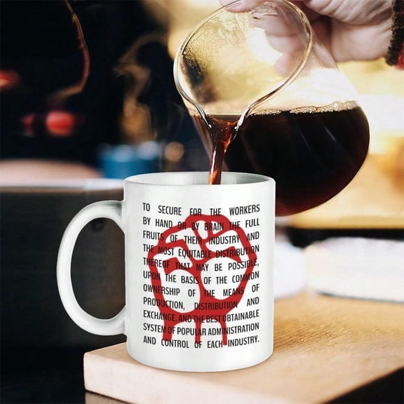 Coffee Mugs Leftist Labour Clause 4 Socialist Solidarity Workers Rights Tea Ceramic Cup With Handle Idea 11oz Mug Women Men Coworkers Friends