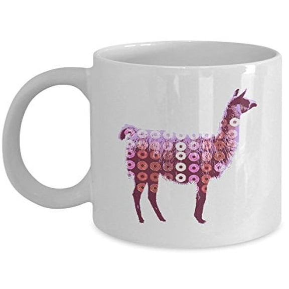 Llama 11 oz Coffee Mug - Animal Themed Gifts White Ceramic