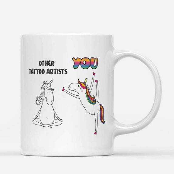 Coffee Mugs Other Tattoo Artists Vs You Funny Unicorn and Tattoos Lover Gifts for Tattooist Artist Coffee Lovers 11oz 15oz White Mug Christmas Gift