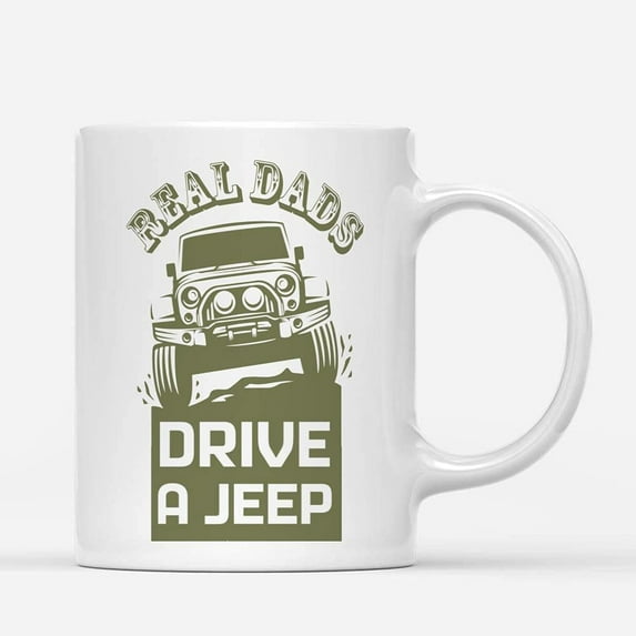 Coffee Mugs Real Dads Drive A Off-Road Car Gifts for Riding Car Father Coffee Lovers 11oz 15oz White Mug Christmas Gift