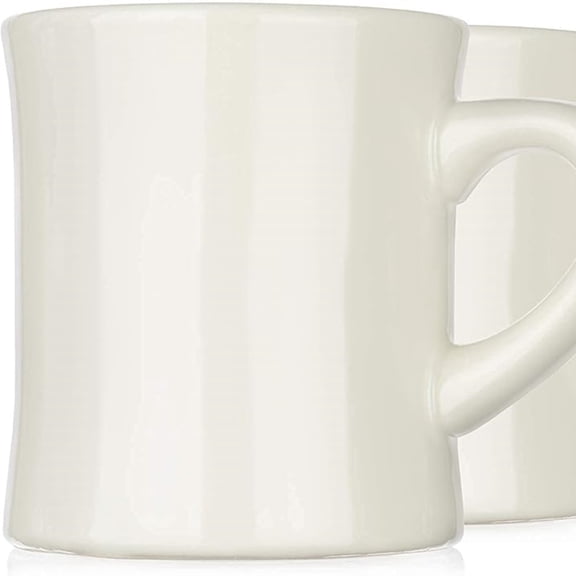 Coffee Mugs  Restaurant Coffee Mugs, Retro Coffee Mug  Sturdy & Heavy Diner Mug  Nostalgia in Every Sip [Cream, 11 oz, Set of 6]