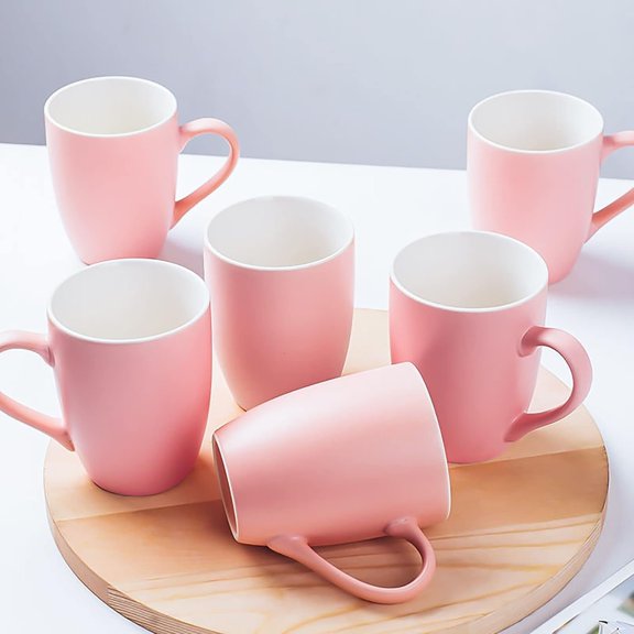 Coffee Mugs Set of 6, 12oz Ceramic Coffee Mugs Cups with Handle
