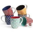 thumbnail image 1 of Coffee Mugs Set of 6, 16 oz Large Porcelain Mug, Ceramic Tea Cups with Handle for Men Women, Mug Gift Set, Housewarming Wedding Gift, 1 of 6