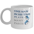 thumbnail image 1 of Shakespeare 11 oz Coffee Mug - One Man White Ceramic Gift, 1 of 4