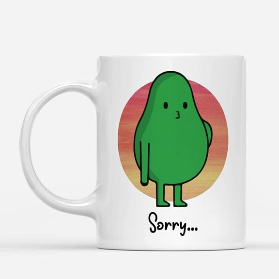 Coffee Mugs Sorry Can't Be Arsed Funny Avocado Slang Gifts for Her or Him Birthday Thanksgiving Ceramic Tea Cup 11oz 15oz Christmas Mug