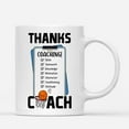 thumbnail image 1 of Coffee Mugs Thanks Coach Hoop Thank You Basketball Coachs Gifts from Player Coffee Lovers 11oz 15oz White Mug Christmas Gift, 1 of 7