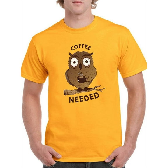 Coffee Needed T-Shirt Men -Smartprints Designs, Male x-Large
