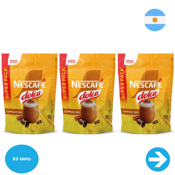 Coffee Nescaf Dolca Cappuccino 225gr X3 Units