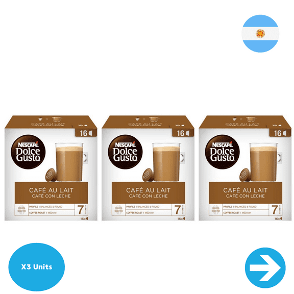 Coffee Nescaf Dolce Gusto Caf Con Leche 16 Capsules X3 Units