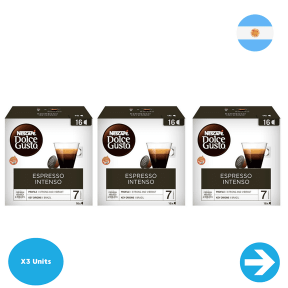 Coffee Nescaf Dolce Gusto Espresso Intenso 16 Capsules X3 Units